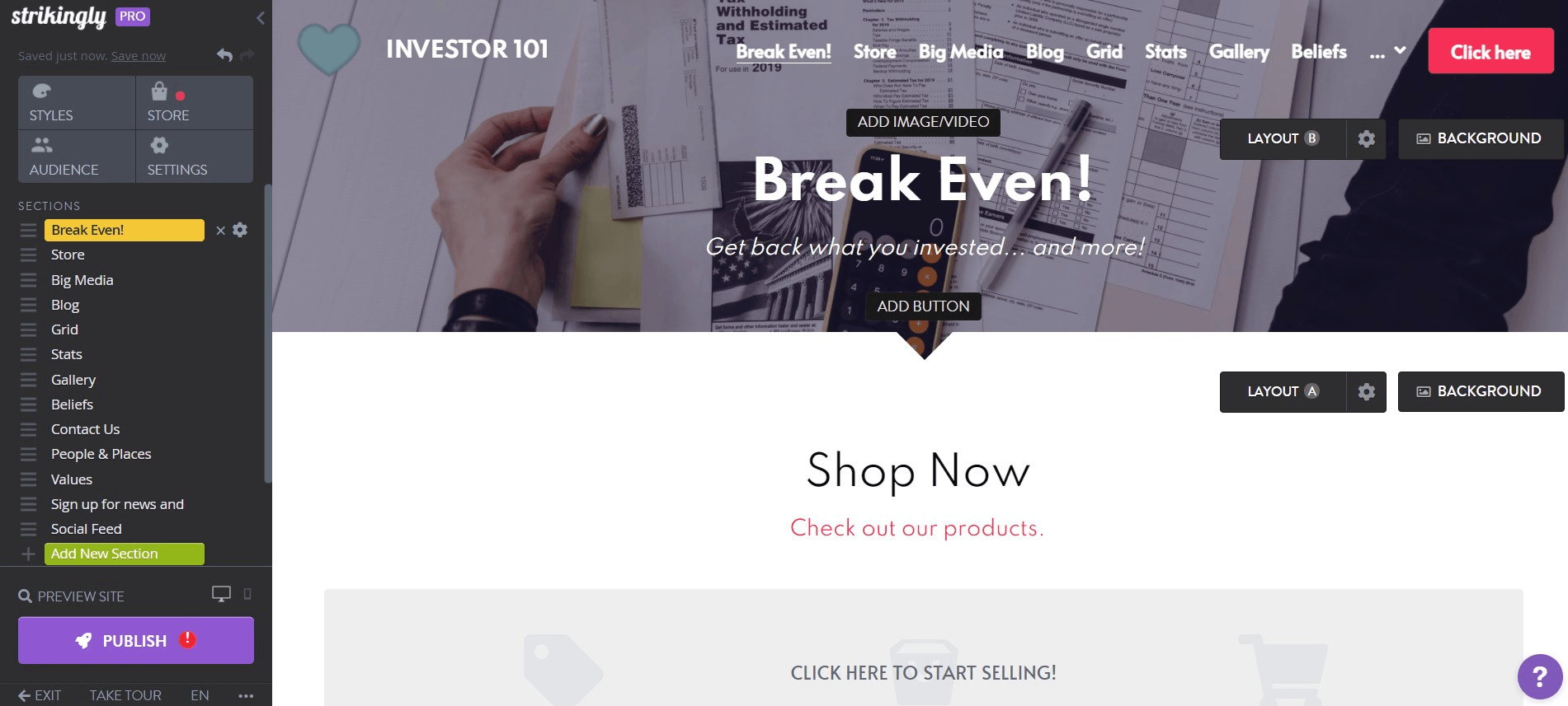 Image taken from Strikingly Product Image taken from Strikingly Product